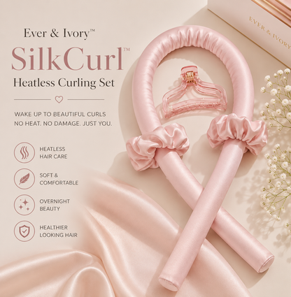 Ever & Ivory™ SilkCurl™ Heatless Curling Set