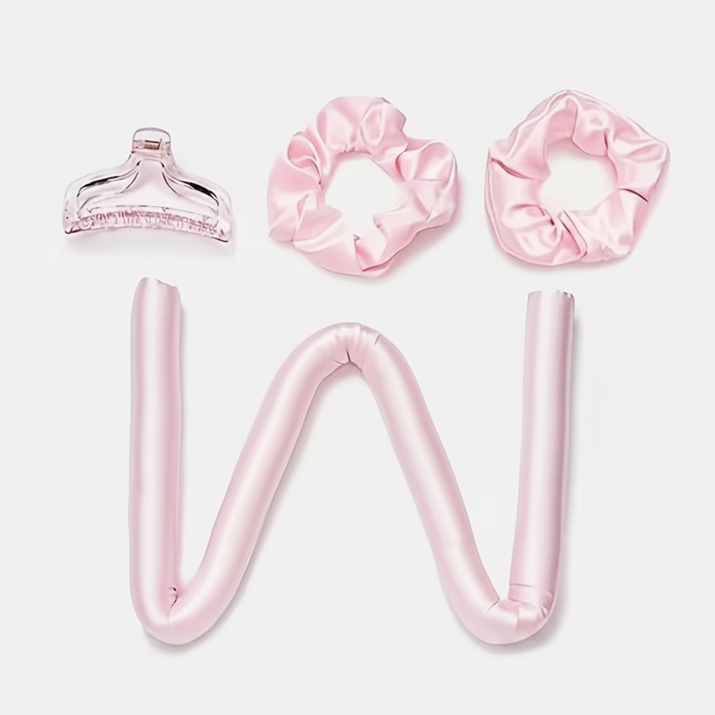 Heatless Hair Curler Flat Lay