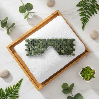 Jade Eye Mask Flat Lay