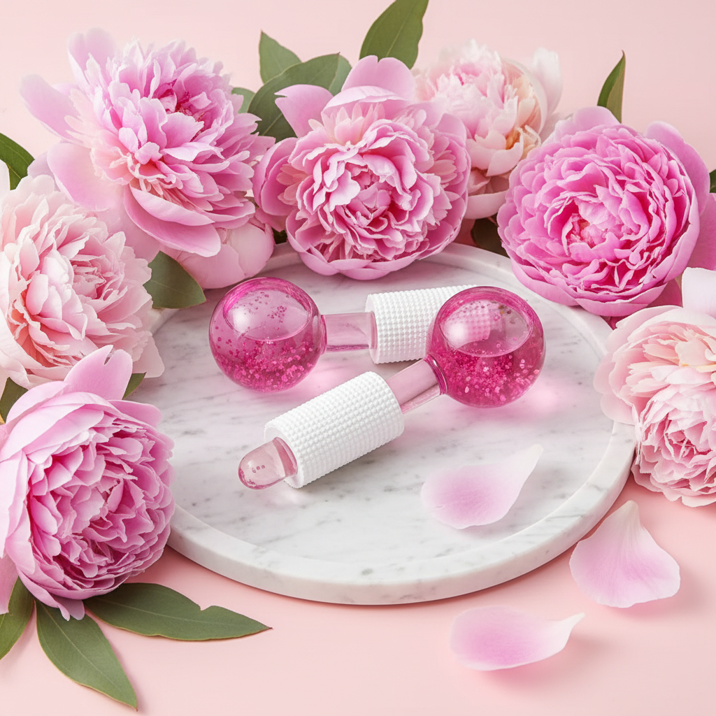 Marble Tray with Peonies & Eucalyptus