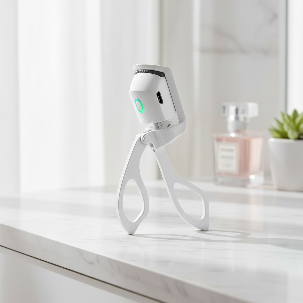 Rechargeable Eyelash Curler on Marble
